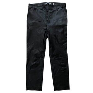 Vince 100% Lamb Leather Boot-Cut Pant Black Designer Mobwife Quiet Luxury-10